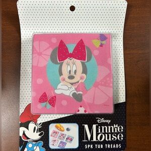 NWT Disney Minnie Mouse anti slip pack of 5 bath tub treads safety